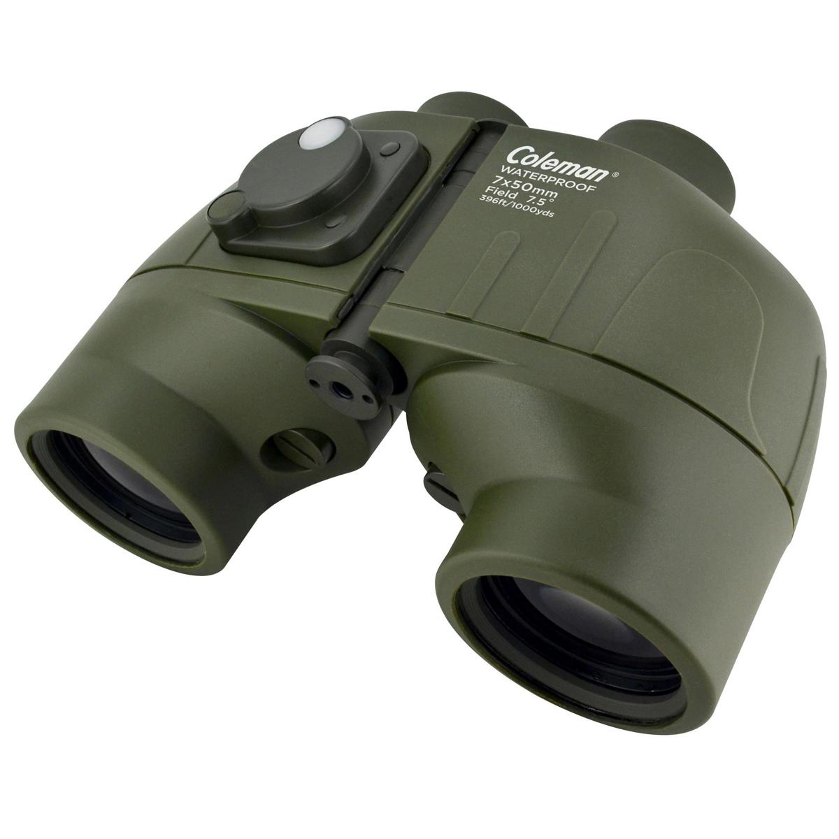 

Coleman Signature 7x50 Waterproof Binoculars with Built-In Compass, Green
