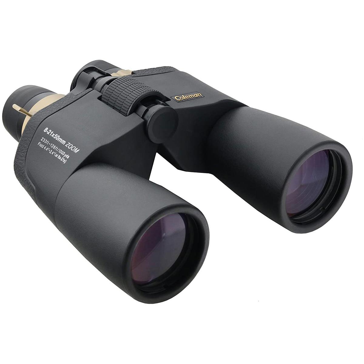 

Coleman 8-21x50 Porro Prism Zoom Binocular, 4.4-2.4 Deg AoV, Black