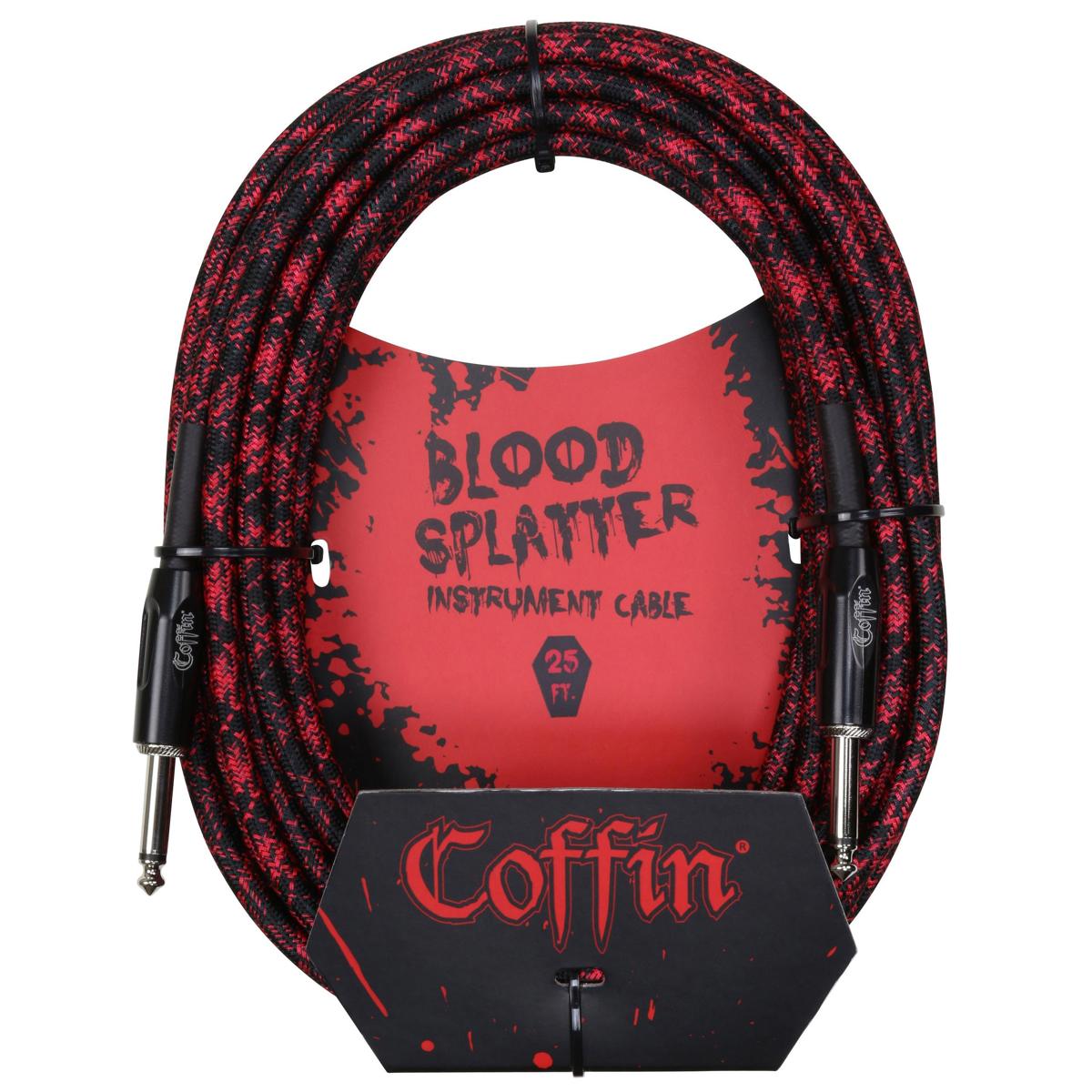 

Coffin Bloodsplatter Instrument Cable 25', Straight to Straight