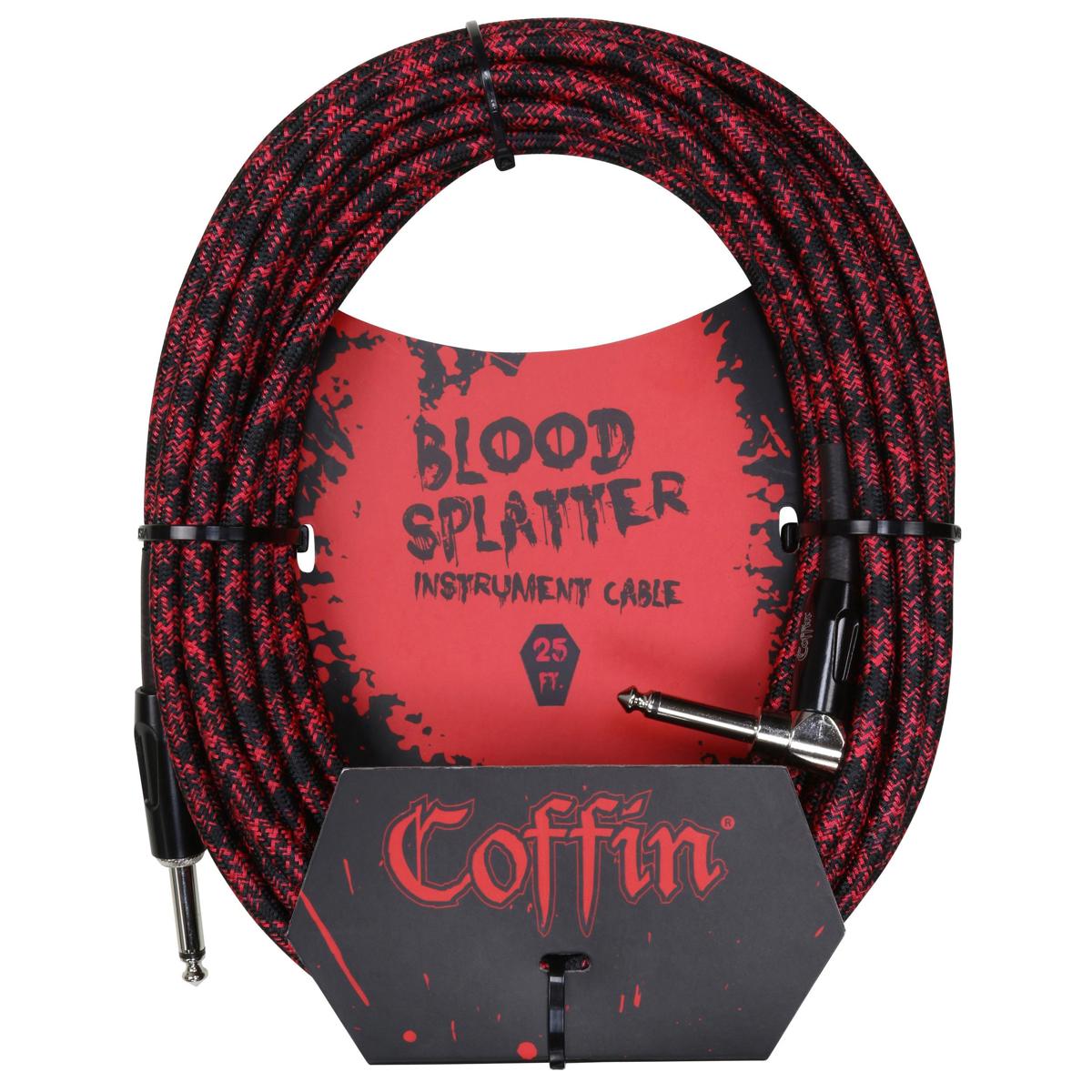 

Coffin Bloodsplatter Instrument Cable 25', Straight to Right Angle