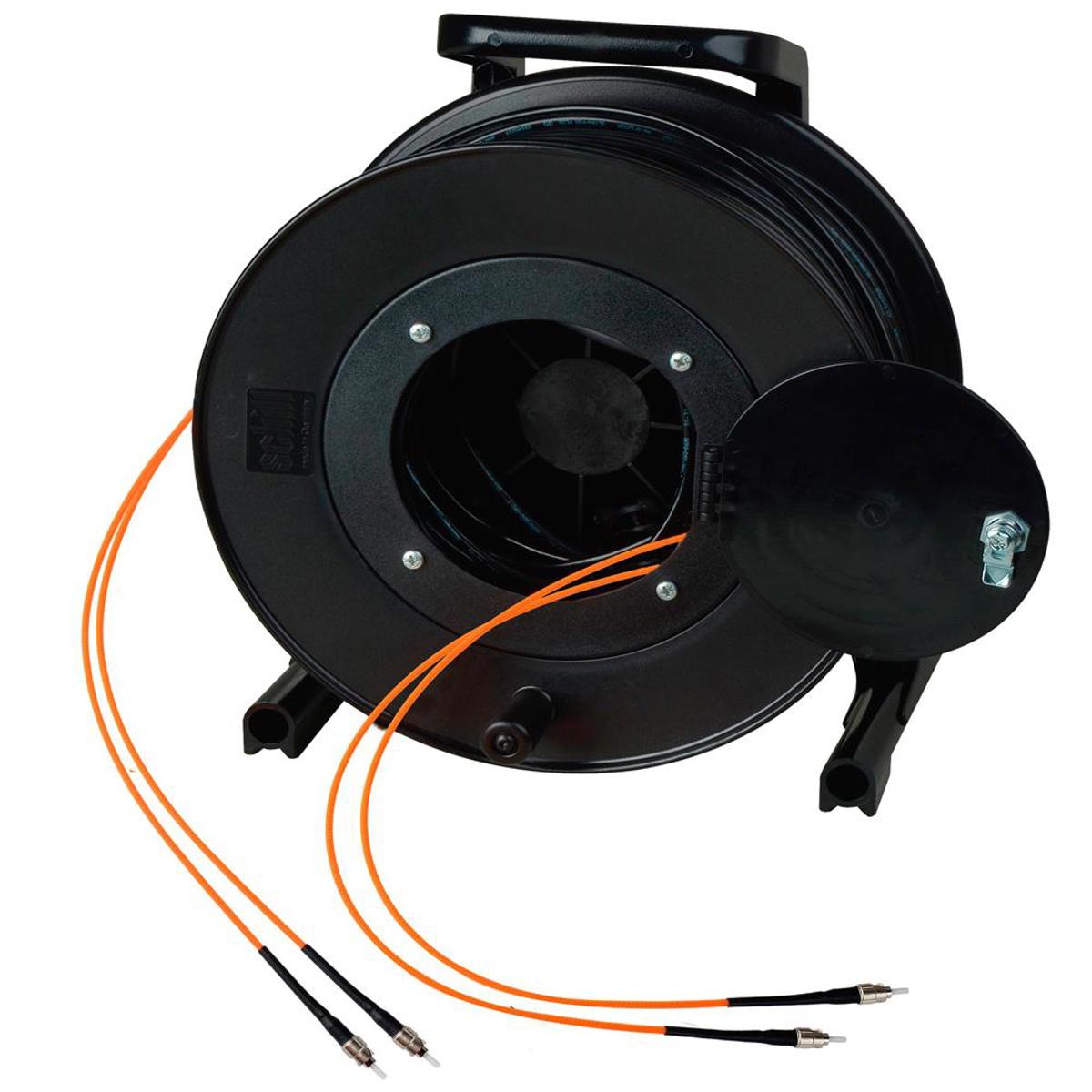 

Camplex 2-Ch ST Multimode OM1 62.5 Micron Fiber Optic Tactical Snake Reel, 500'