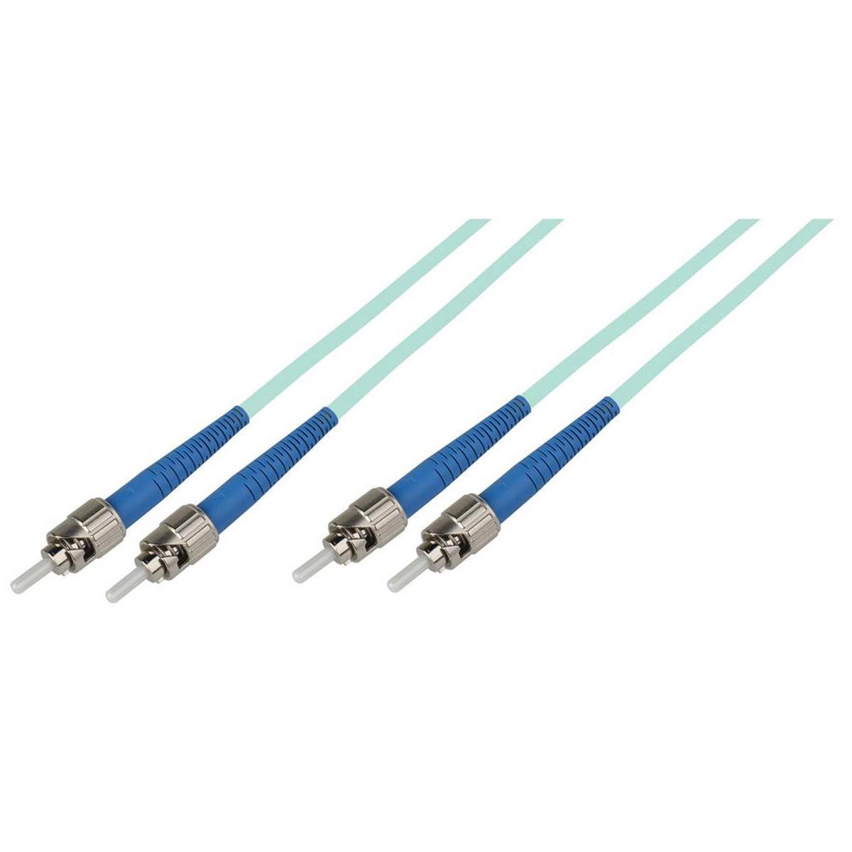 

Camplex OM3 10m (32.81') 50/125u Duplex ST to ST Fiber Optic Patch Cable, Aqua