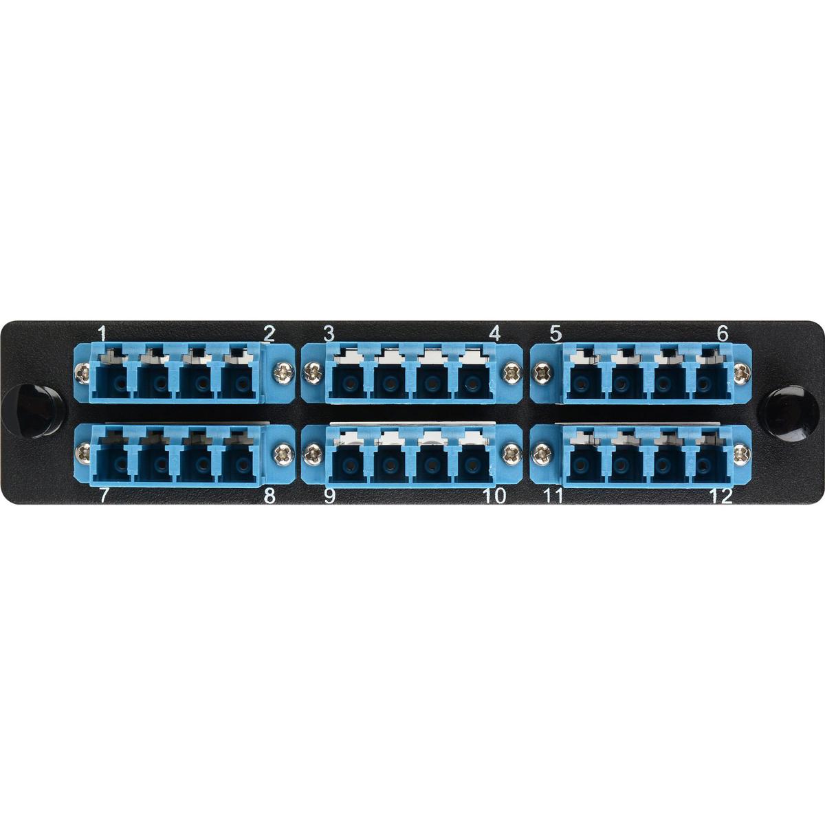 

Camplex 6-Port LC Quad Singlemode Fiber Adapter Plate Module, Blue
