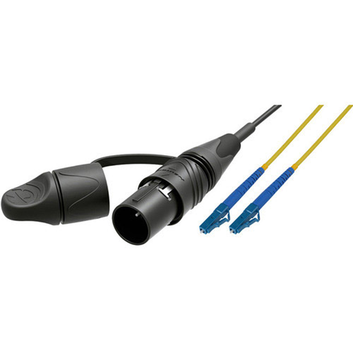

Camplex 1' opticalCON LITE DUO to Dual LC Singlemode Tactical Patch Cable