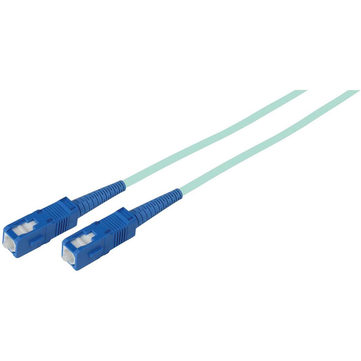 

Camplex OM3 1m (3.28') 50/125u Simplex SC to SC Fiber Optic Patch Cable, Aqua