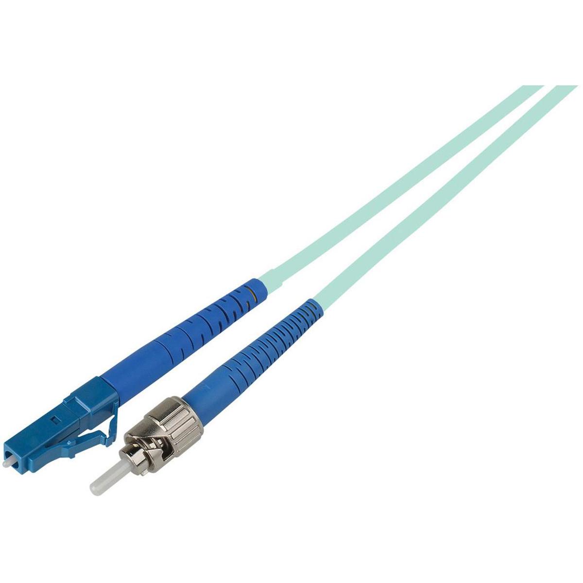 

Camplex OM3 3m (9.84') 50/125u Simplex ST to LC Fiber Optic Patch Cable, Aqua