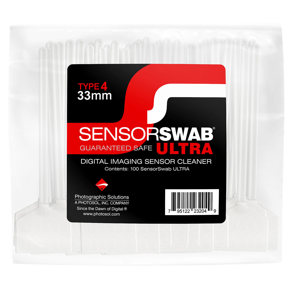

Photographic Solutions Type 4 33mm Sensor Swab Ultra for Medium Sensors,100-Pack