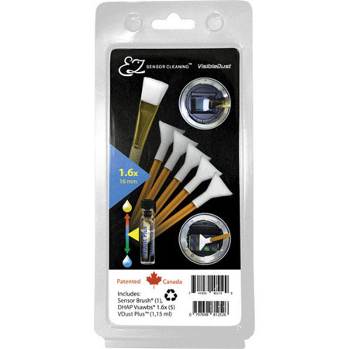 

Visible Dust EZ Sensor Cleaning Kit PLUS with 5 Orange DHAP 1.6x Vswabs