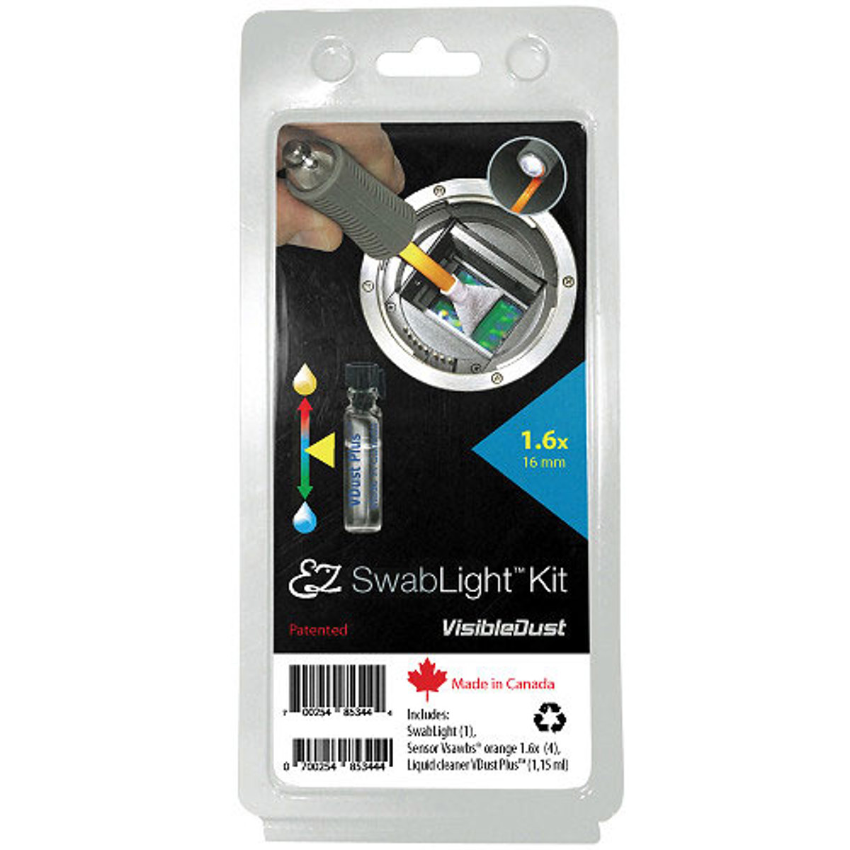

Visible Dust EZ SwabLight Kit with 1.6x Orange Vswabs & Vdust Plus Liquid