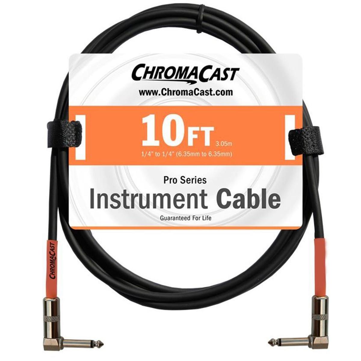 

ChromaCast Pro Series 10' Angle to Angle Instrument Cable, Sunset Orange