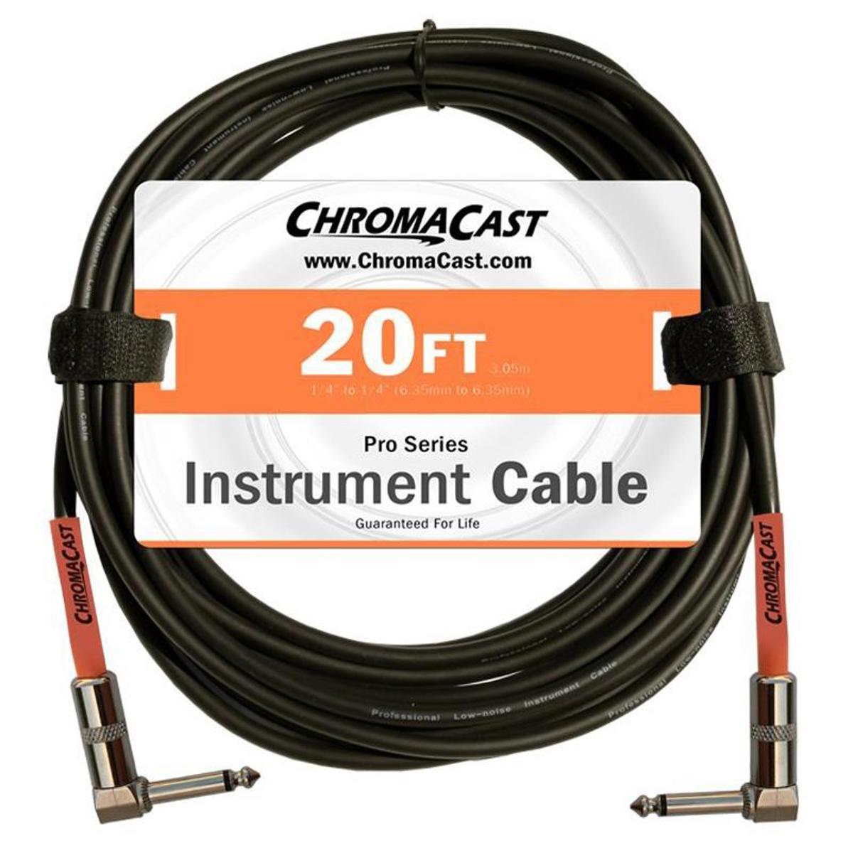 

ChromaCast Pro Series 20' Angle to Angle Instrument Cable, Sunset Orange