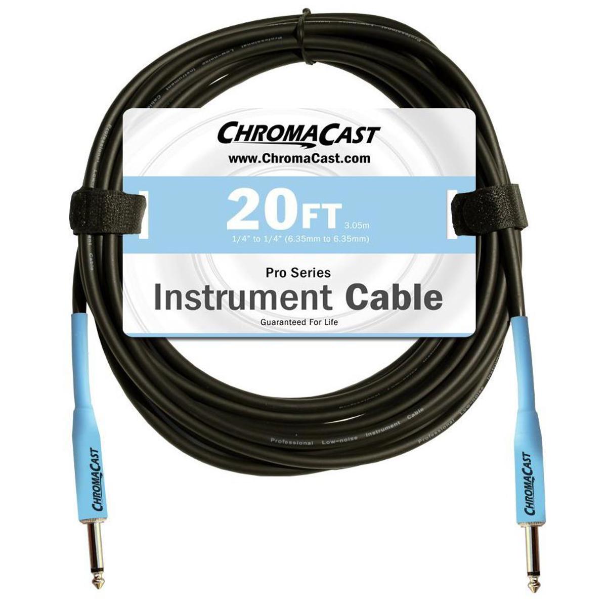 

ChromaCast Pro Series 20' Straight to Straight Instrument Cable, Daphne Blue