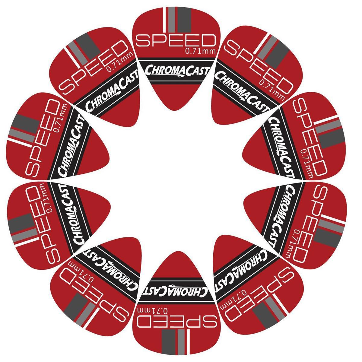 

ChromaCast Speed Celluloid Guitar Picks, Light Gauge, Assorted Colors, 10 Pack