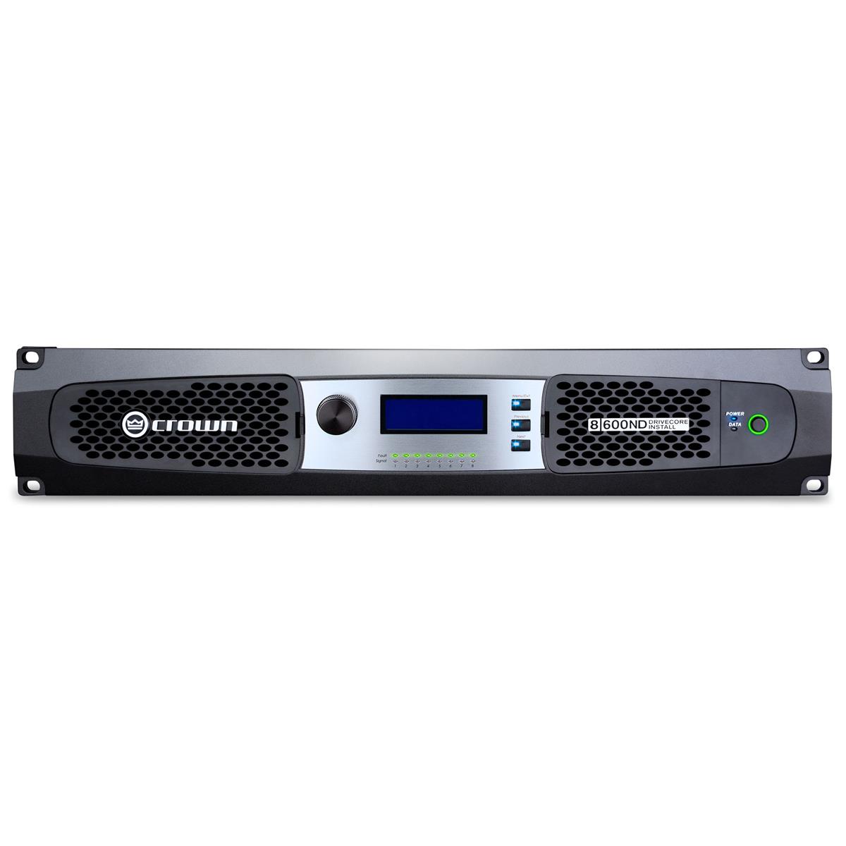Crown Audio DCi 8X600ND Install Network Display 8-Ch 8x600W Power Amp with AVB -  DCI8X600ND-U-USFX