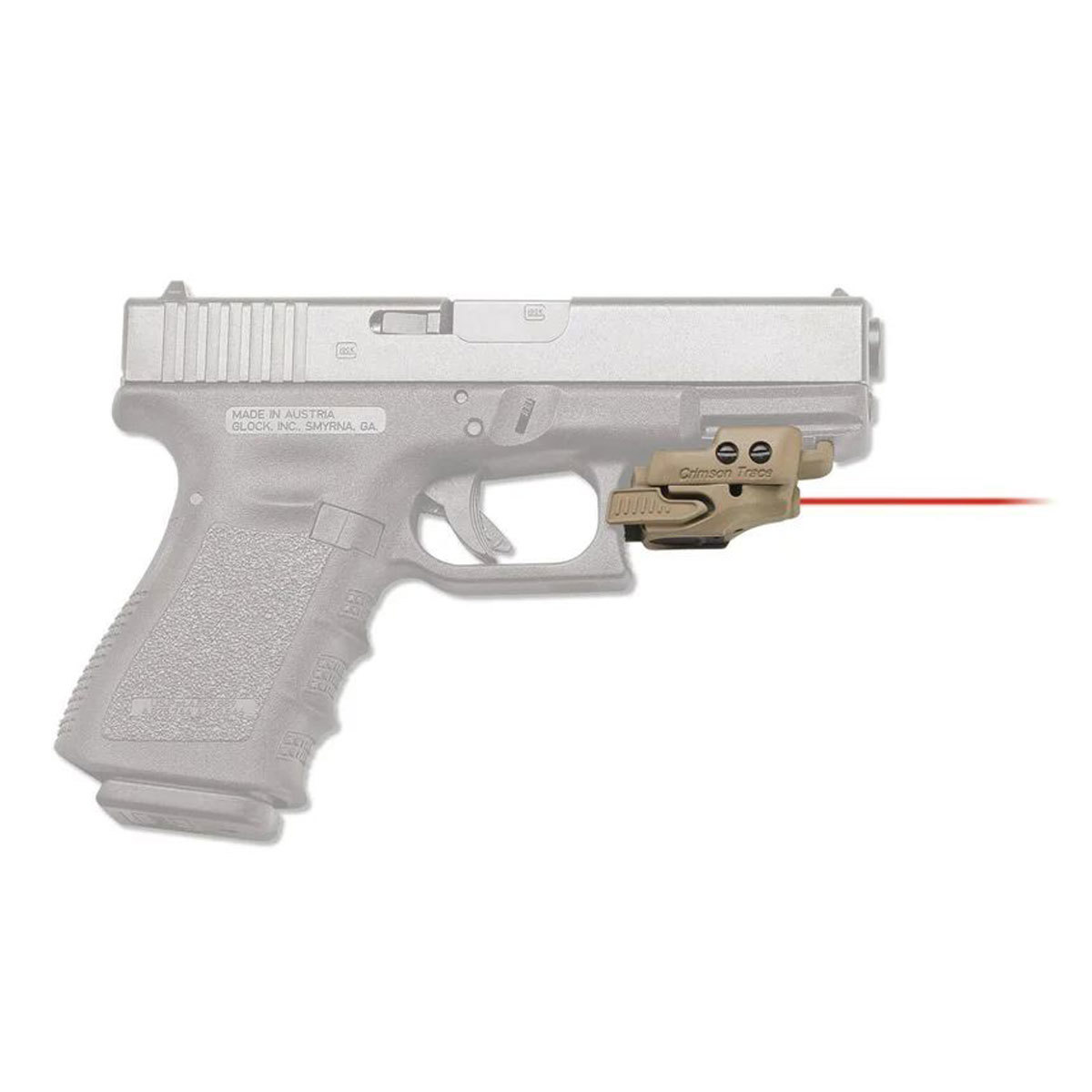 

Crimson Trace Universal Red Rail Master Laser for Pistols & Rifles, Coyote Tan