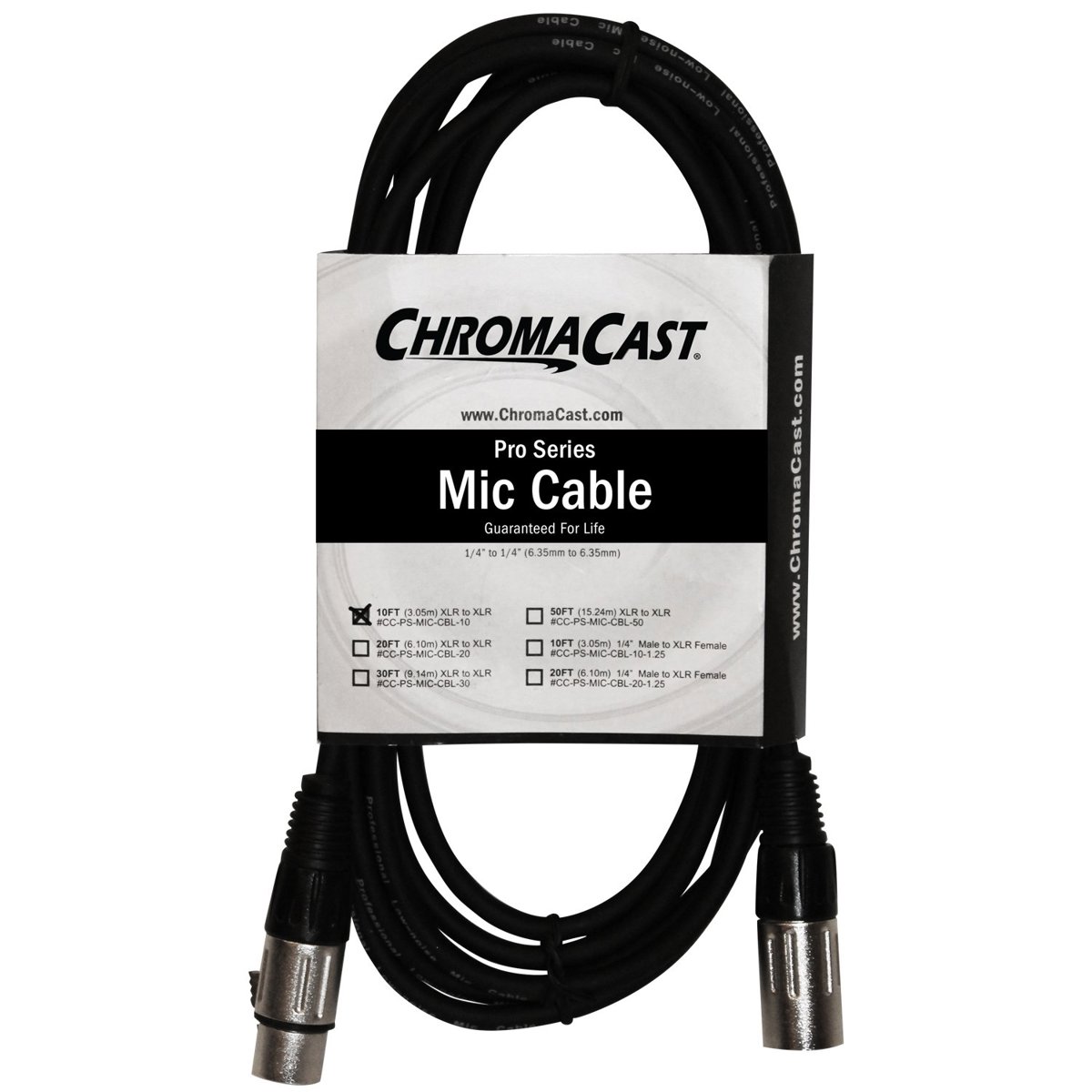 

ChromaCast Pro Series XLR to XLR Mic Cable, 10'