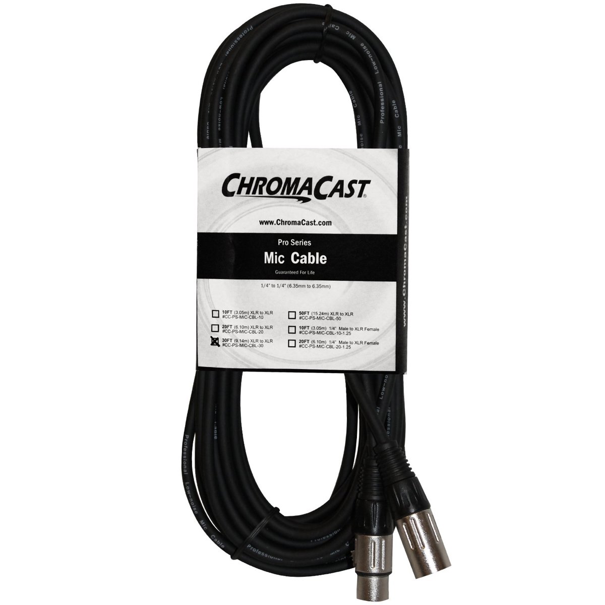 

ChromaCast Pro Series XLR to XLR Mic Cable, 30'
