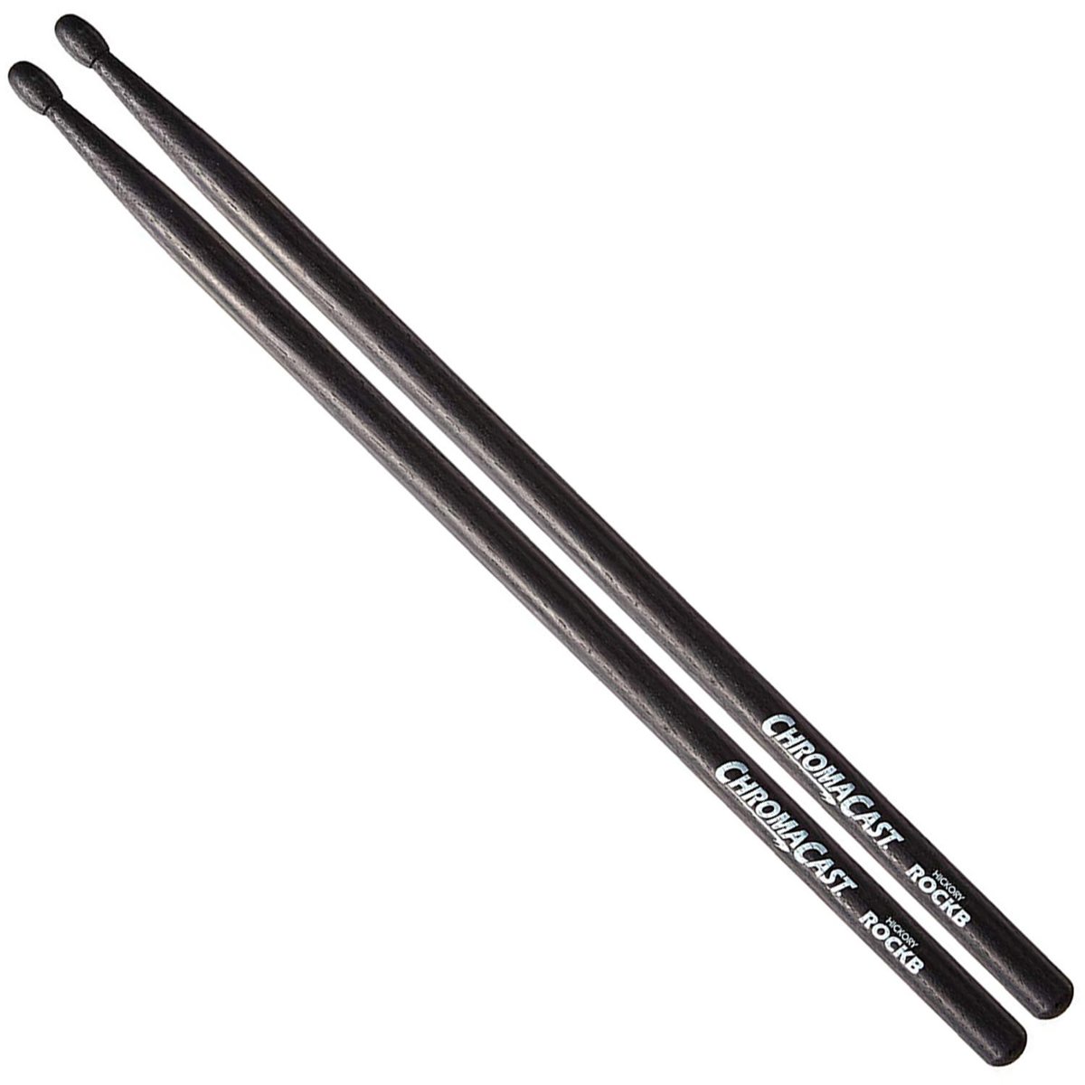 

ChromaCast Rock USA Hickory Wood Tip Drumsticks, Black