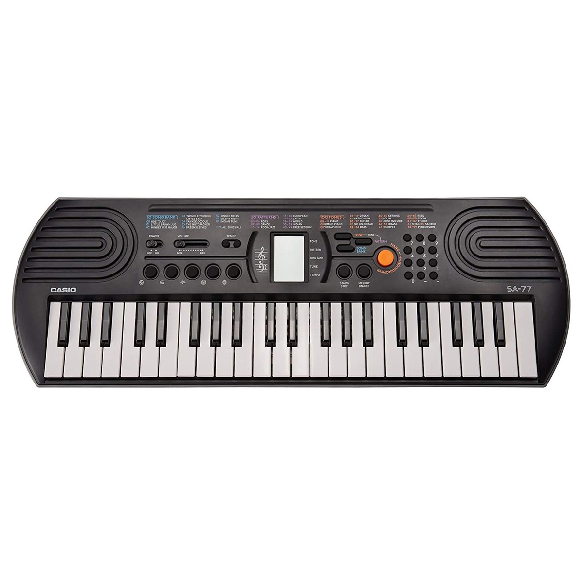 44-Key Portable Mini Keyboard, Gray - Casio SA-77