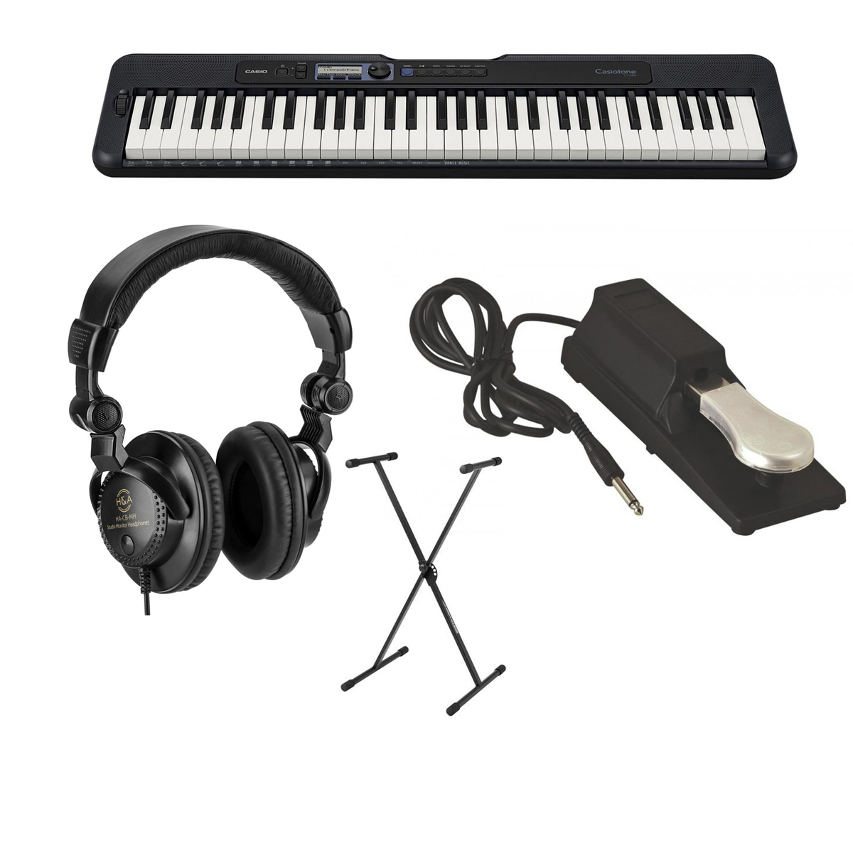 

Casio CT-S300 61-Key Piano Style Keyboard, Black with Accessories Kit