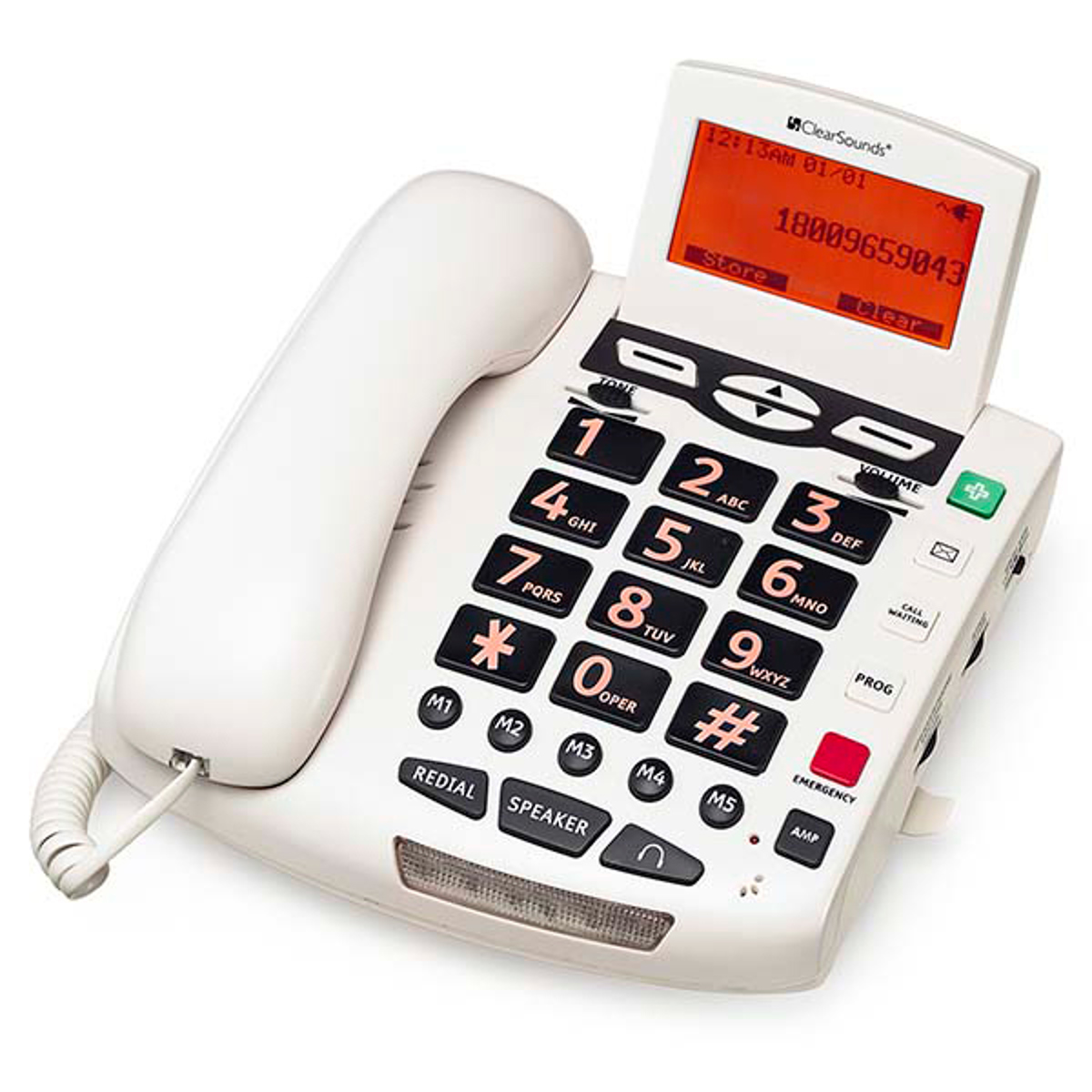 

ClearSounds WCSC600 Amplified Big Button Telephone, White