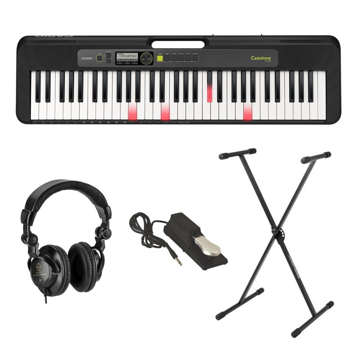 Image of Casio LK-S250 61-Key Digital Piano Style Portable Keyboard with Accessories Kit