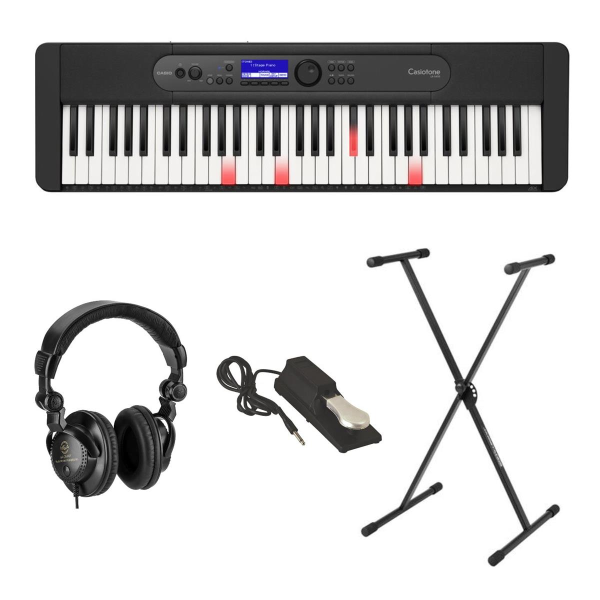 Image of Casio Casiotone LK-S450 61-Key Piano Style Portable Keyboard w/Accessories Kit