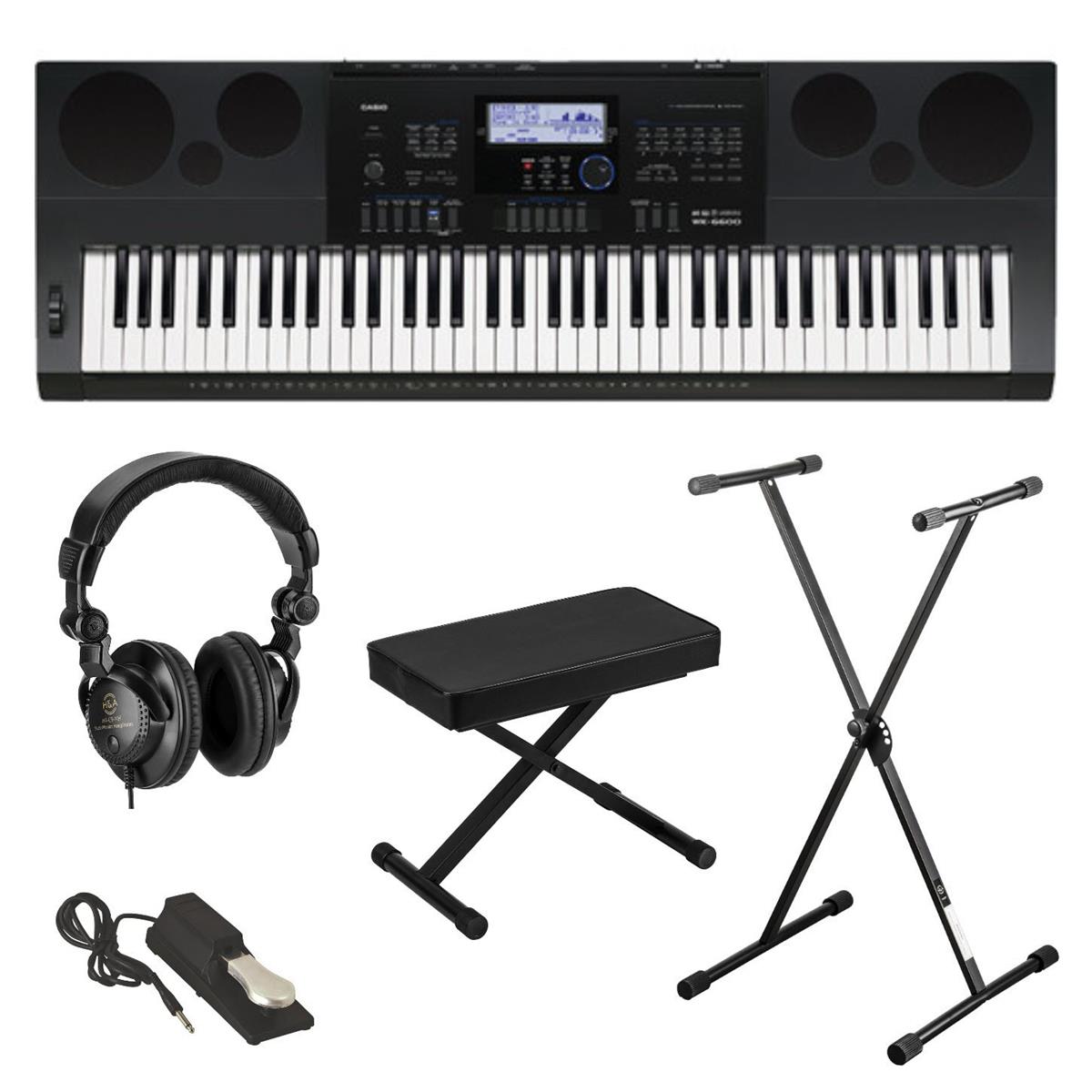 Image of Casio WK-6600 76-Key Workstation Keyboard with Accessories Kit