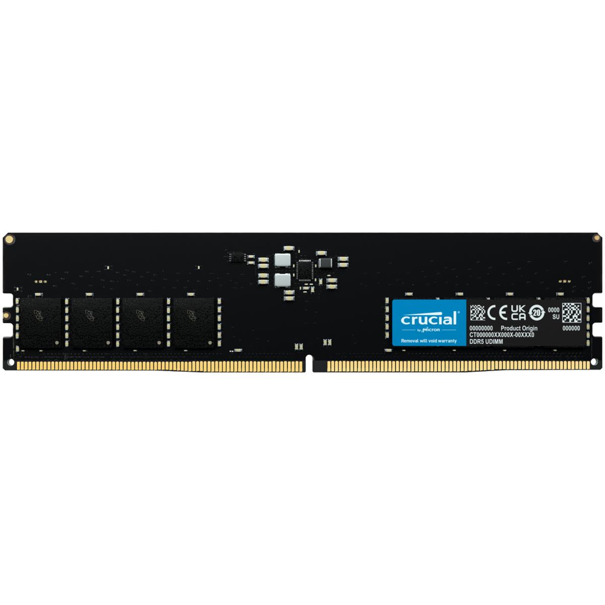 Image of Crucial 16GB DDR5 5200MHz CL42 UDIMM Desktop Memory Module