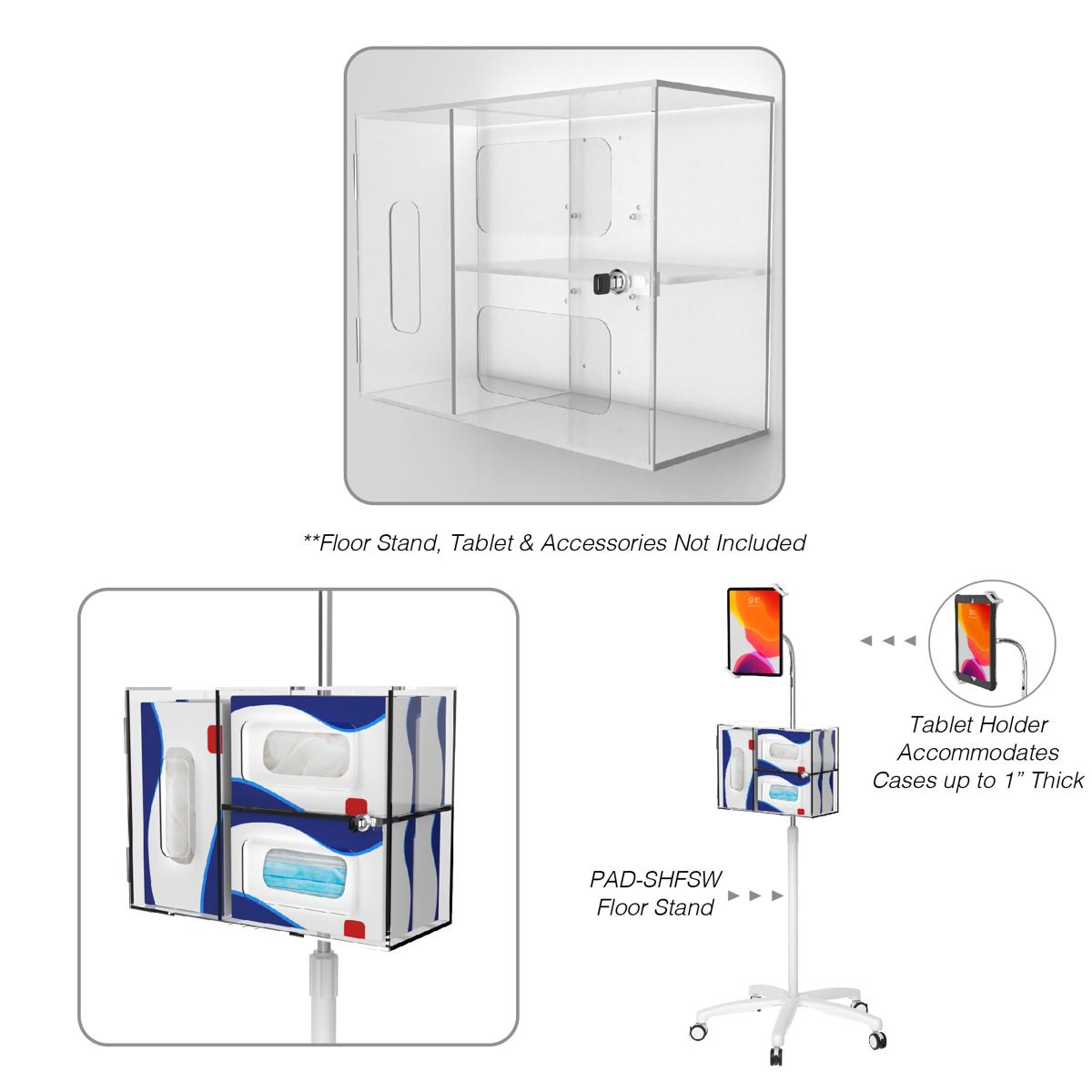 

CTA Digital Security Acrylic Sanitizing Station Add-On for Kiosks, Mobile Stands