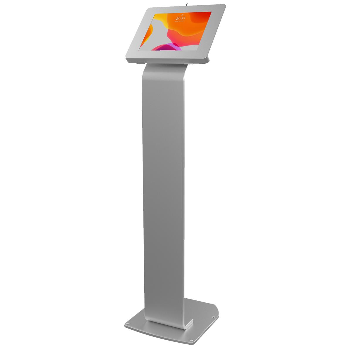 

CTA Digital Premium Locking Floor Stand Kiosk for iPad 10.2" and More, Silver