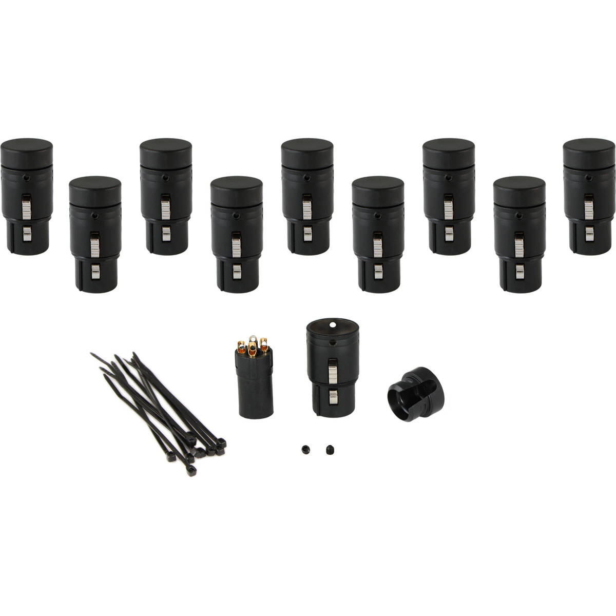 

Cable Techniques LP R/A XLR 3-Pin F Connector, A-Shell, Large/Black Cap, 10-Pack