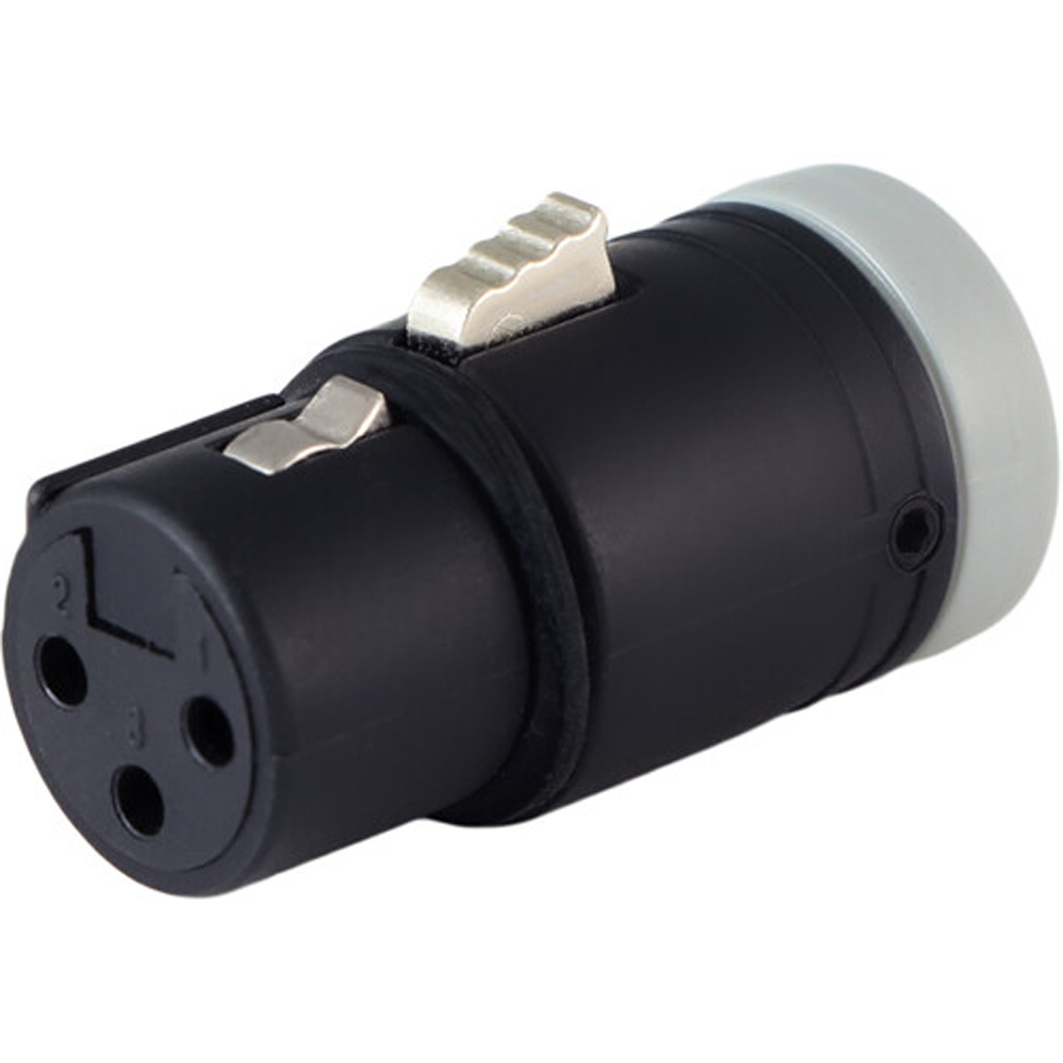 

Cable Techniques R/A XLR 3-Pin Female Connector with B-Shell, Standard/Gray Cap