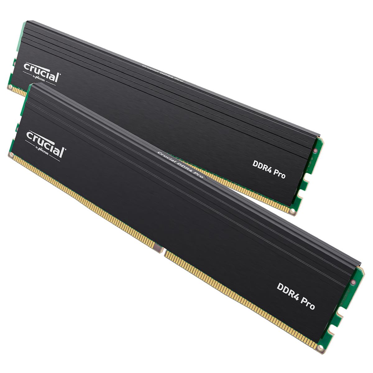 Image of Crucial Pro 32GB (2x16GB) DDR4 3200MHz CL22 UDIMM Desktop Memory Module