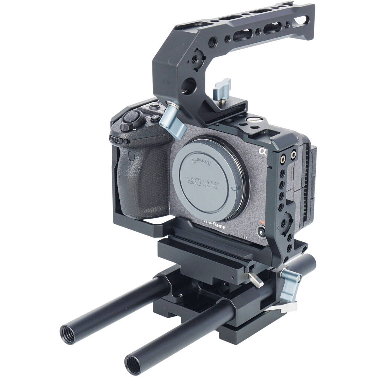 

Came-TV Cage with Top Handle and 2x 15mm Rod for Sony FX3 Camera