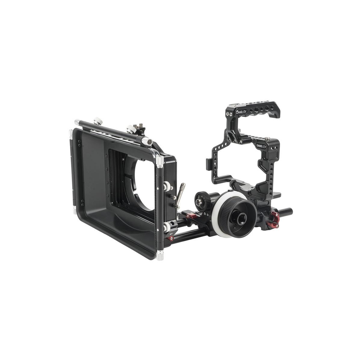 Image of Came-TV Protective Cage Plus for Panasonic GH5 Camera with Mattebox Follow Focus
