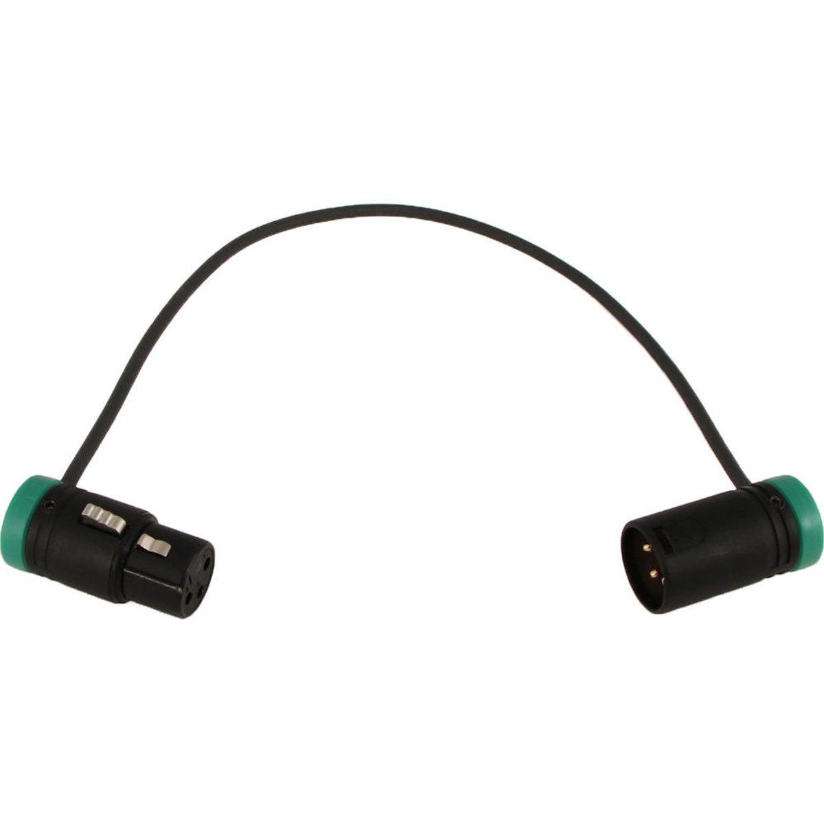 

Cable Techniques 10" Low-Profile XLR 3-Pin Adjustable Angle Cable, Green Caps