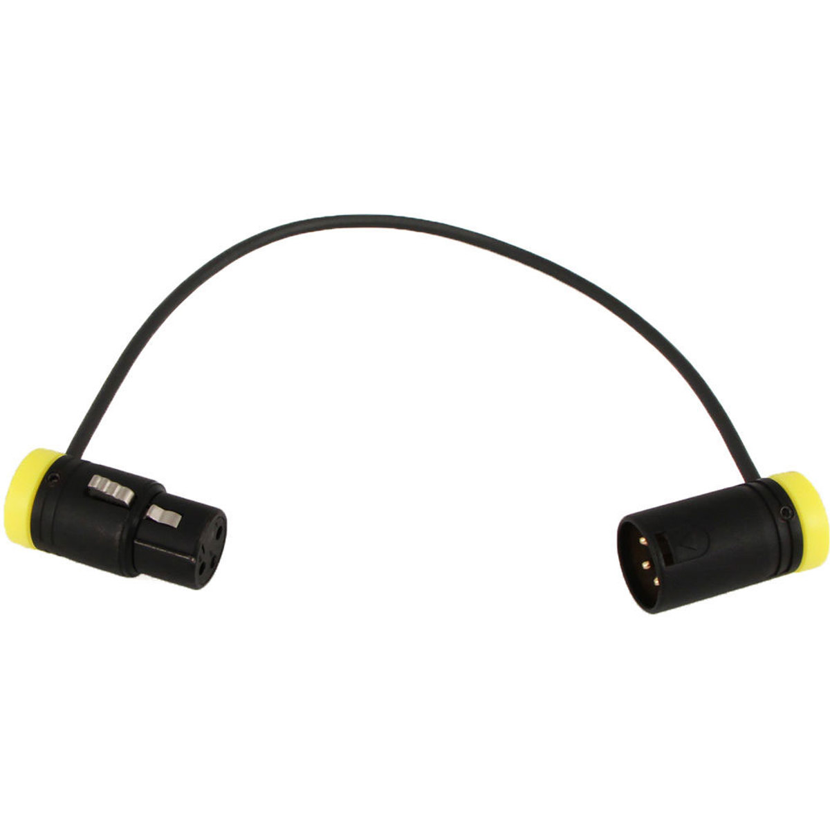

Cable Techniques 10" Low-Profile XLR 3-Pin Adjustable Angle Cable, Yellow Caps