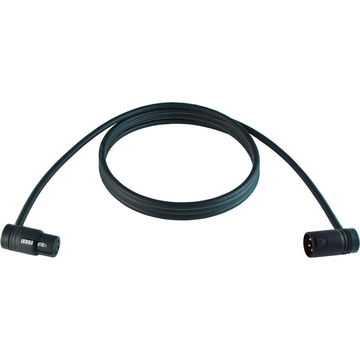 

Cable Techniques 15' Premium R/A XLR-3F to 3M Mogami W2893 Mic Cable, Black Caps