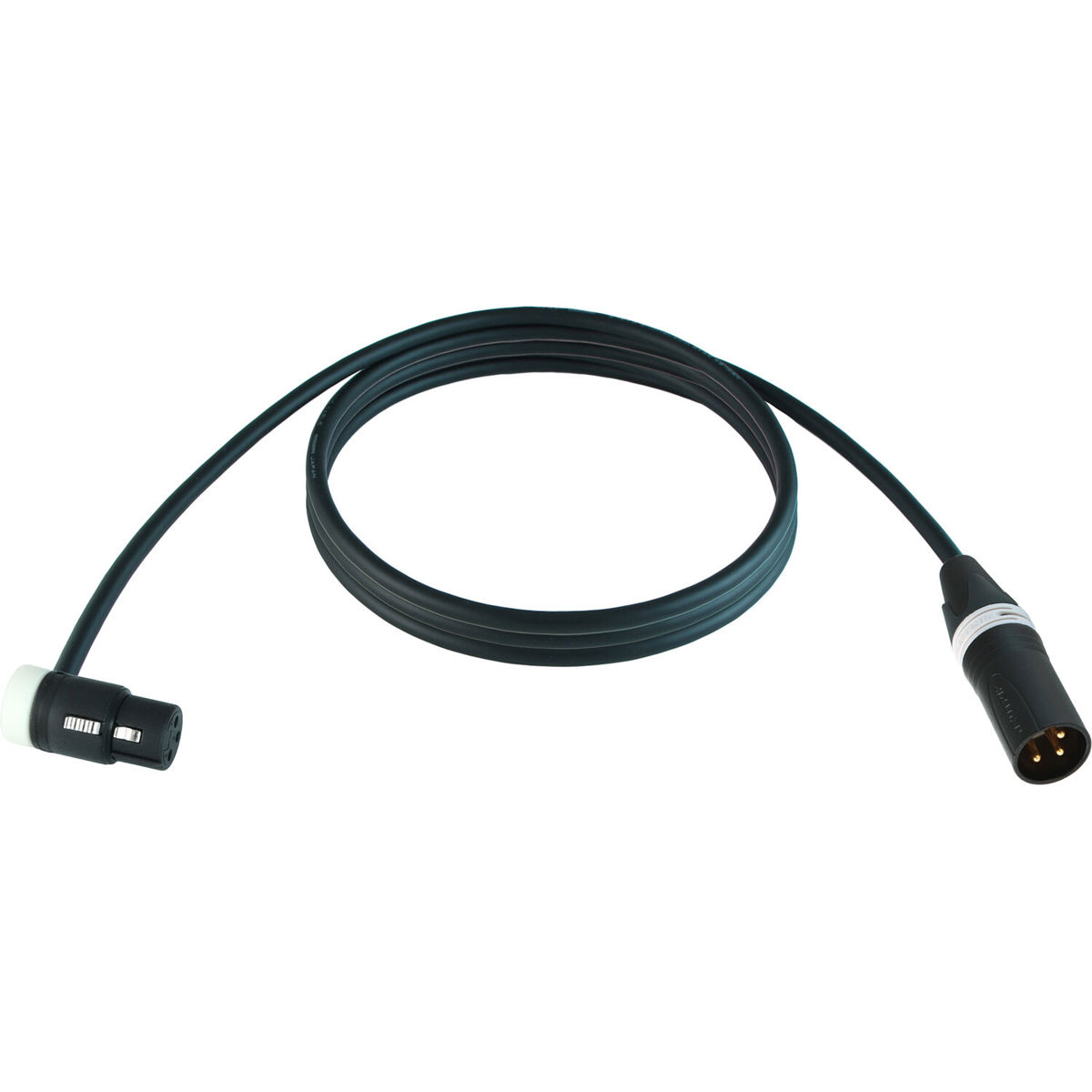 

Cable Techniques 10' R/A XLR-3F to 3M Straight Mogami W2893 Mic Cable, White Cap
