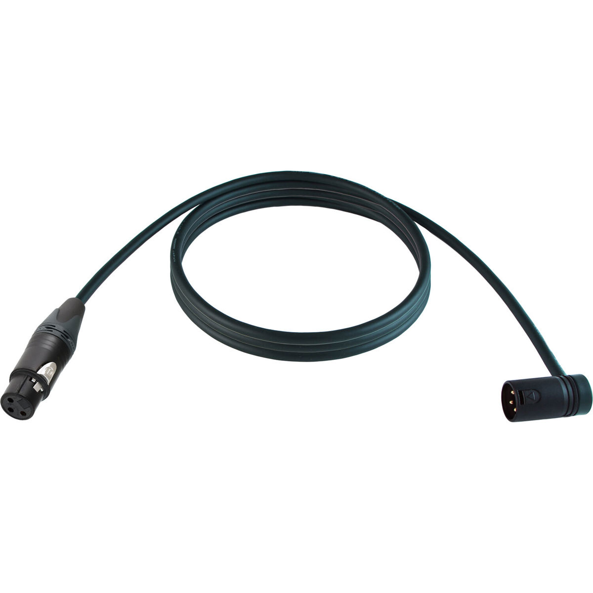 

Cable Techniques 15' Straight XLR-3F to 3M R/A Mogami W2893 Mic Cable, Black Cap