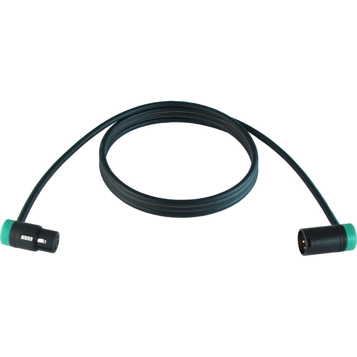 

Cable Techniques 15' R/A XLR-3F to XLR-3M Mogami W2549 Mic Cable, Green Caps
