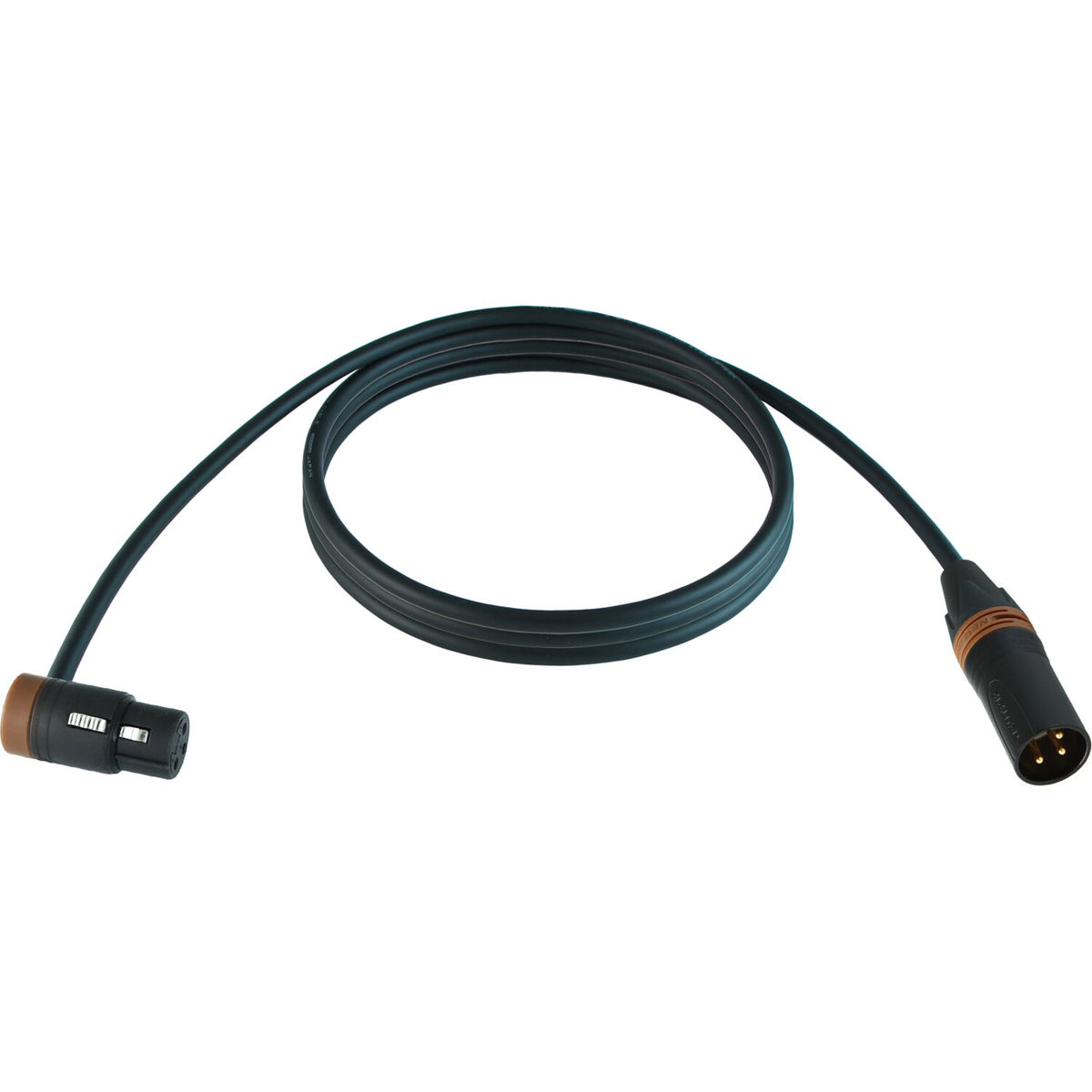 

Cable Techniques 15' R/A XLR-3F to 3M Straight Mogami W2549 Mic Cable, Brown Cap