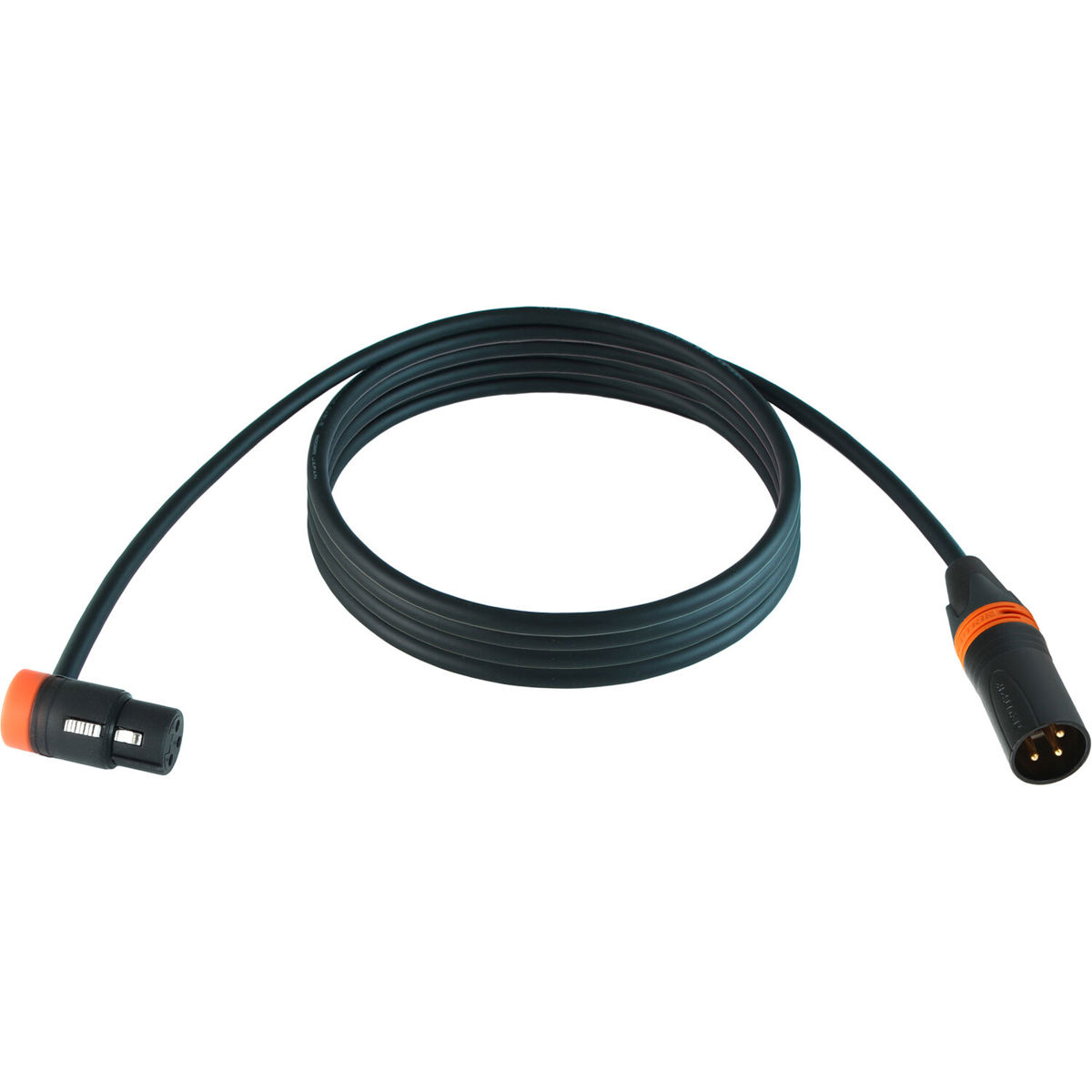 

Cable Techniques 25' R/A XLR-3F to 3M Straight Mogami W2549 Mic Cable,Orange Cap