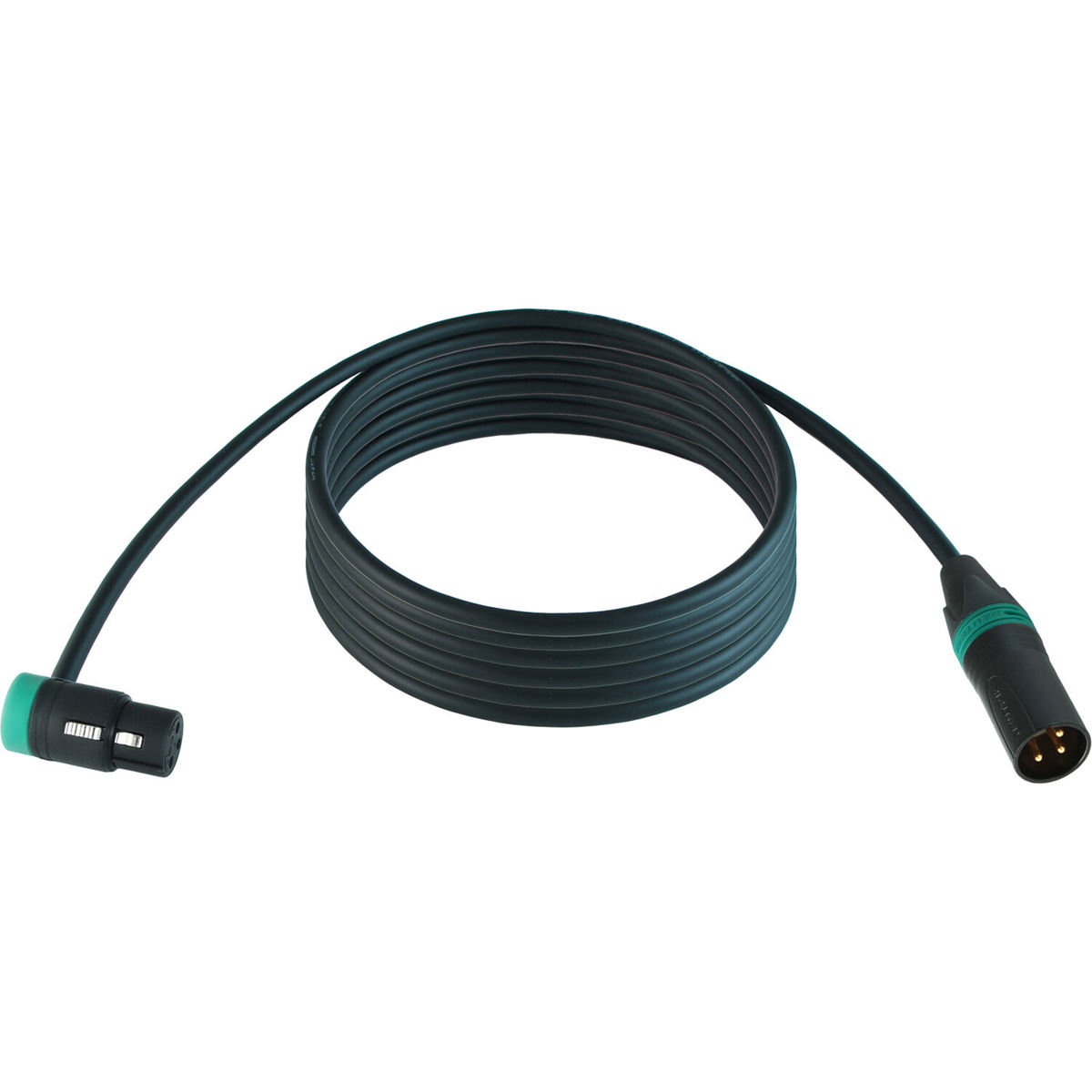 

Cable Techniques 50' R/A XLR-3F to 3M Straight Mogami W2549 Mic Cable, Green Cap