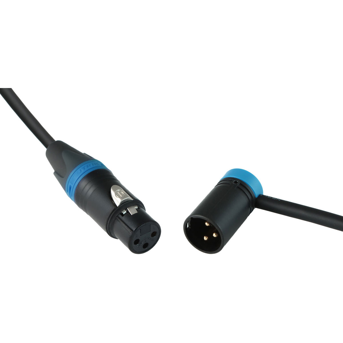 

Cable Techniques 15' Straight XLR-3F to 3M R/A Mogami W2549 Mic Cable, Blue Cap