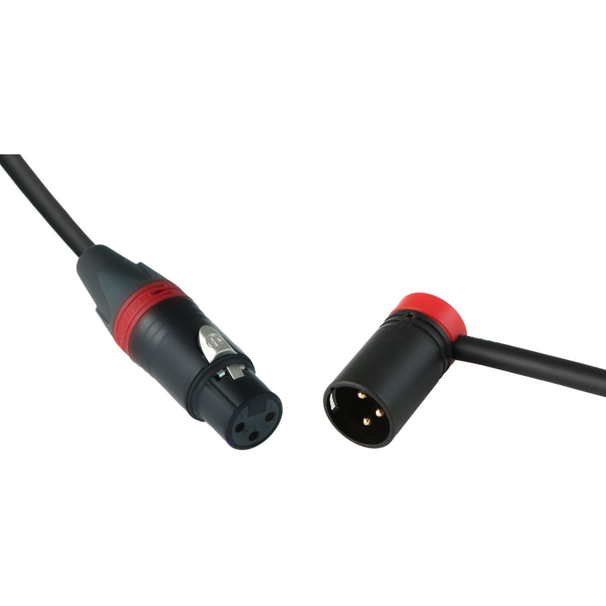 

Cable Techniques 50' Straight XLR-3F to 3M R/A Mogami W2549 Mic Cable, Red Cap