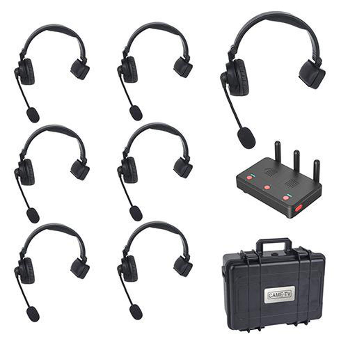 

Came-TV WAERO Duplex Digital Wireless Foldable Headset with Hub, US, 7-Pack