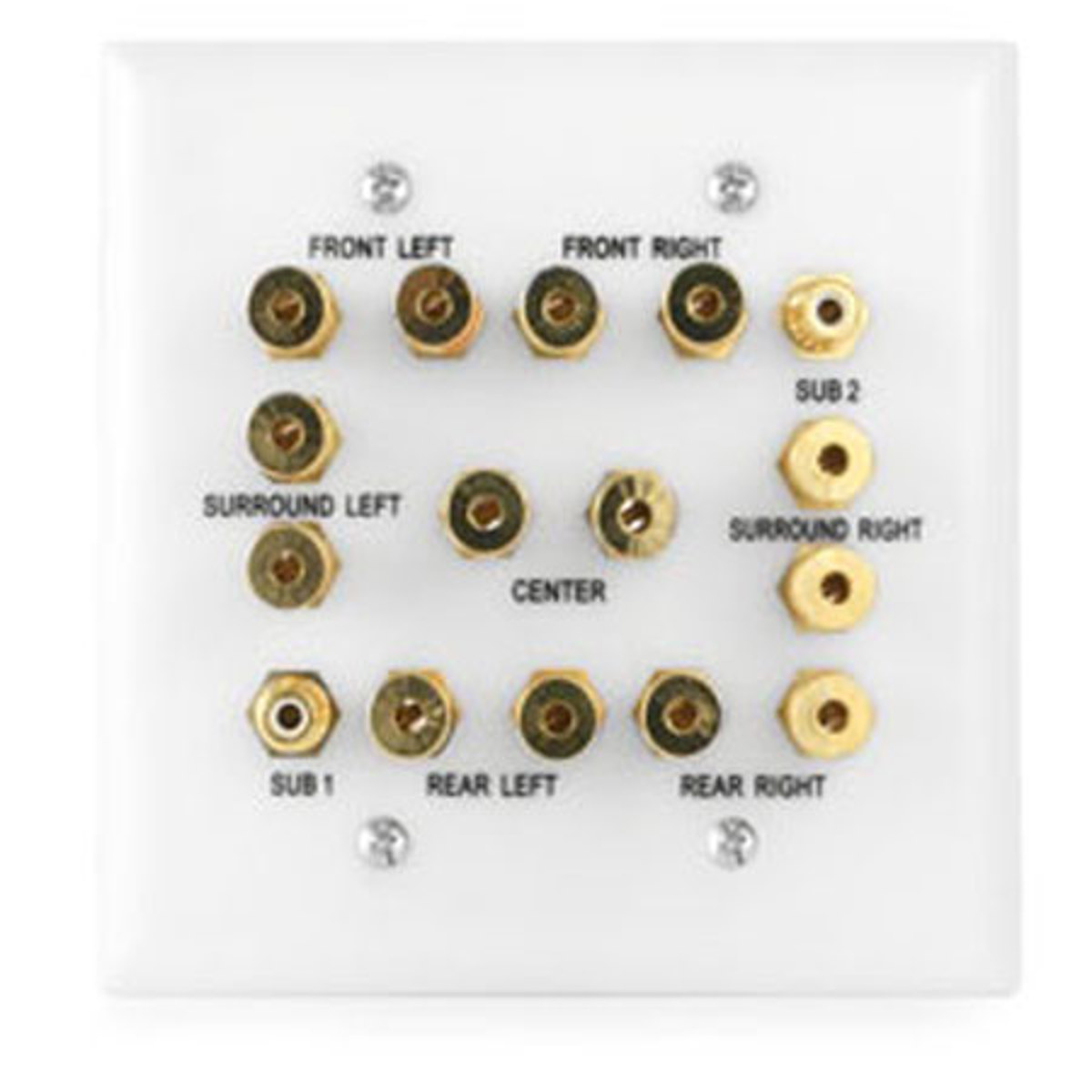 

Comprehensive Home Theater 4 Gang Multi-Room Surround Sound Wall Plate