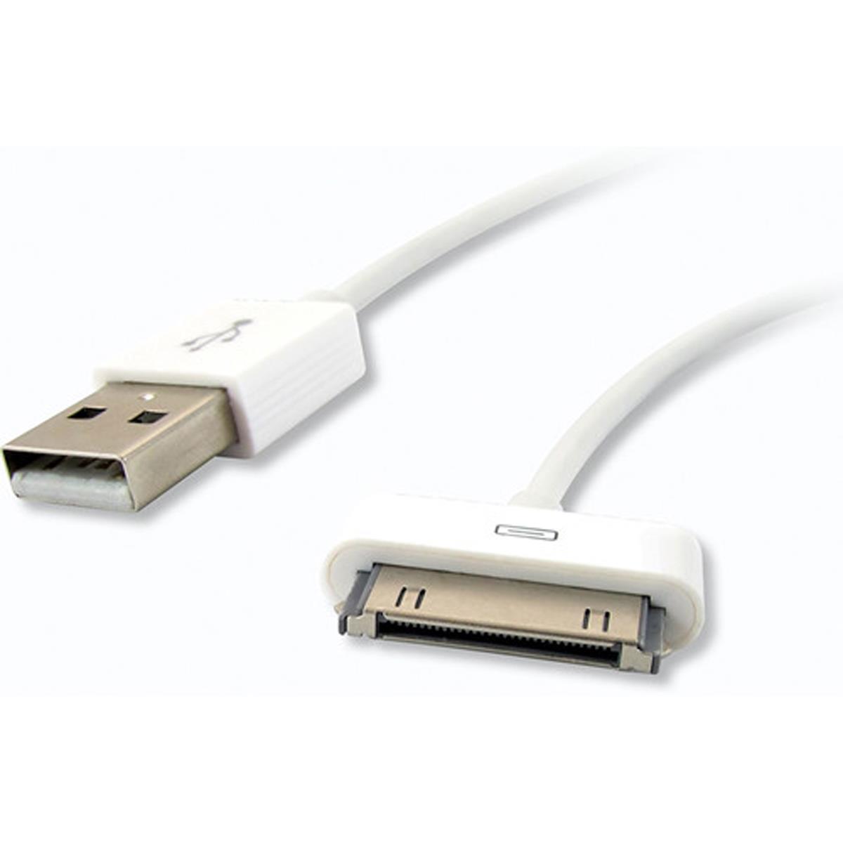 Image of Comprehensive 3' 30 Pin Dock Connector to USB Male Cable for iPhone 4S